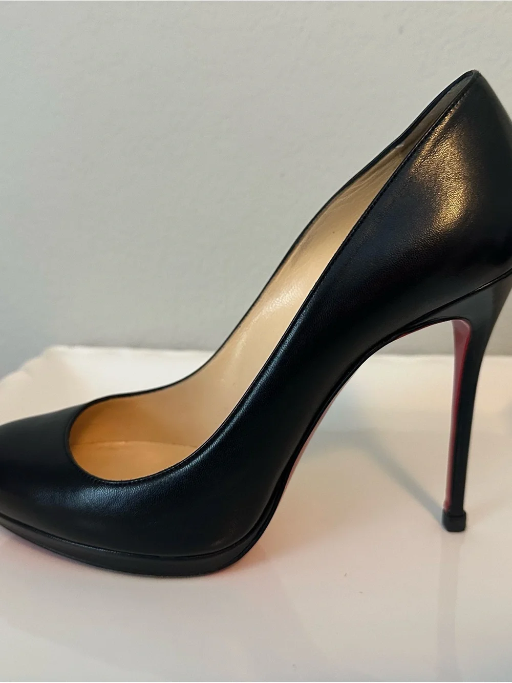 Christian Louboutin Filo 120 Black Leather Platform Pump